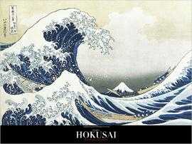 'A Grande Onda de Kanagawa, por Katsushita Hokusai. Ilustração do início do século XIX.