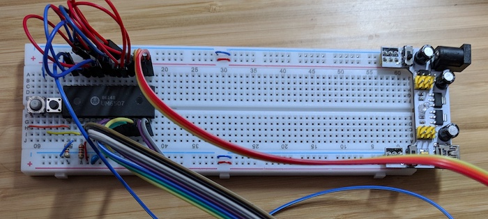cleaner version of the 6507 memory walk on a breadboard
