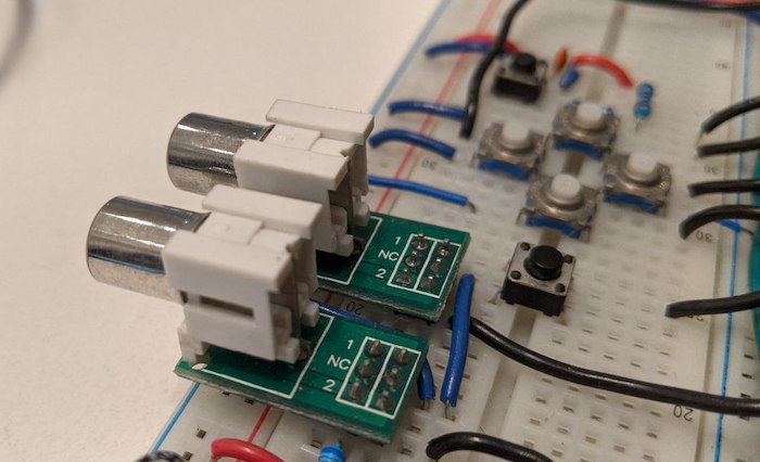 RCA jacks for breadboards